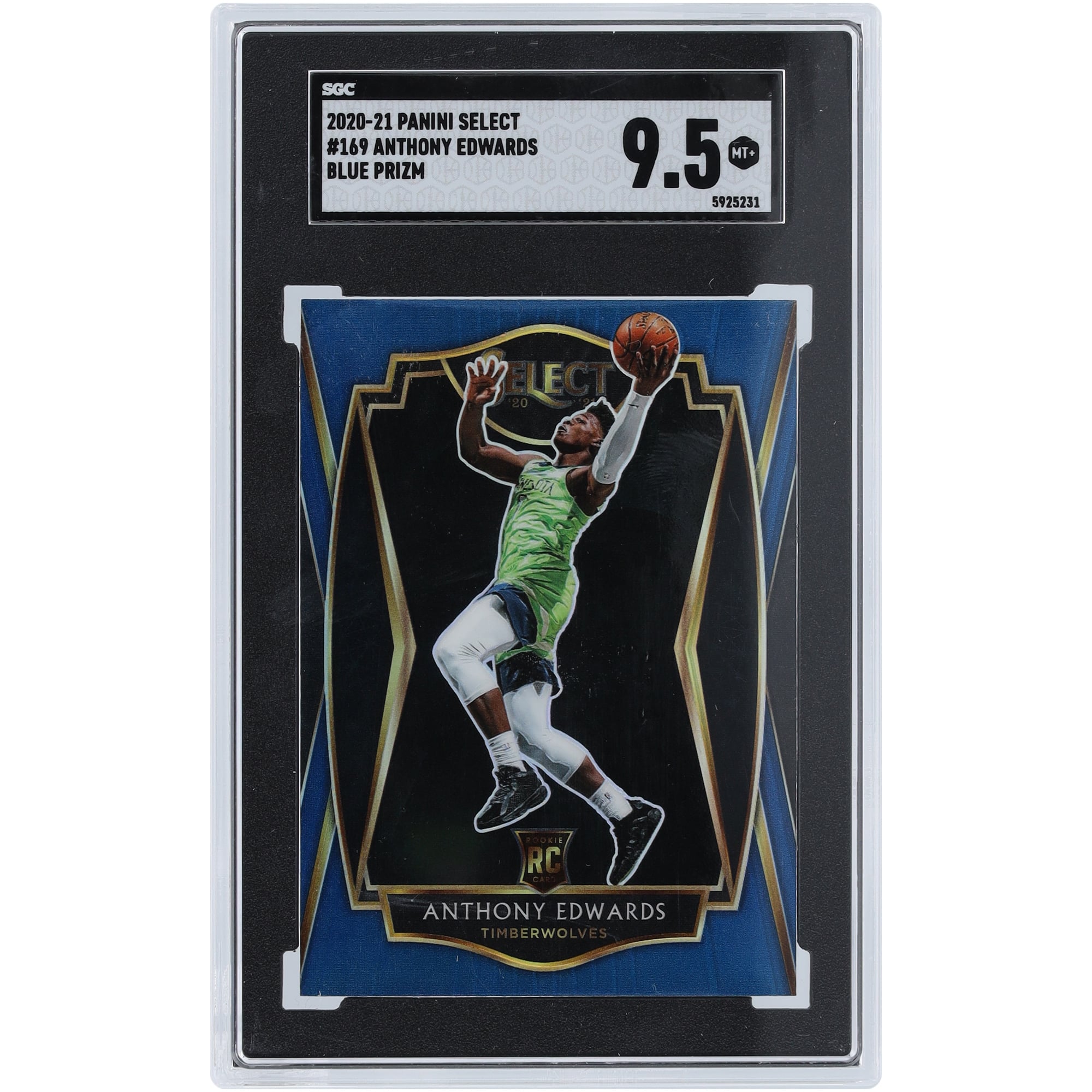 Anthony Edwards Minnesota Timberwolves 2020-21 Panini Select Blue 