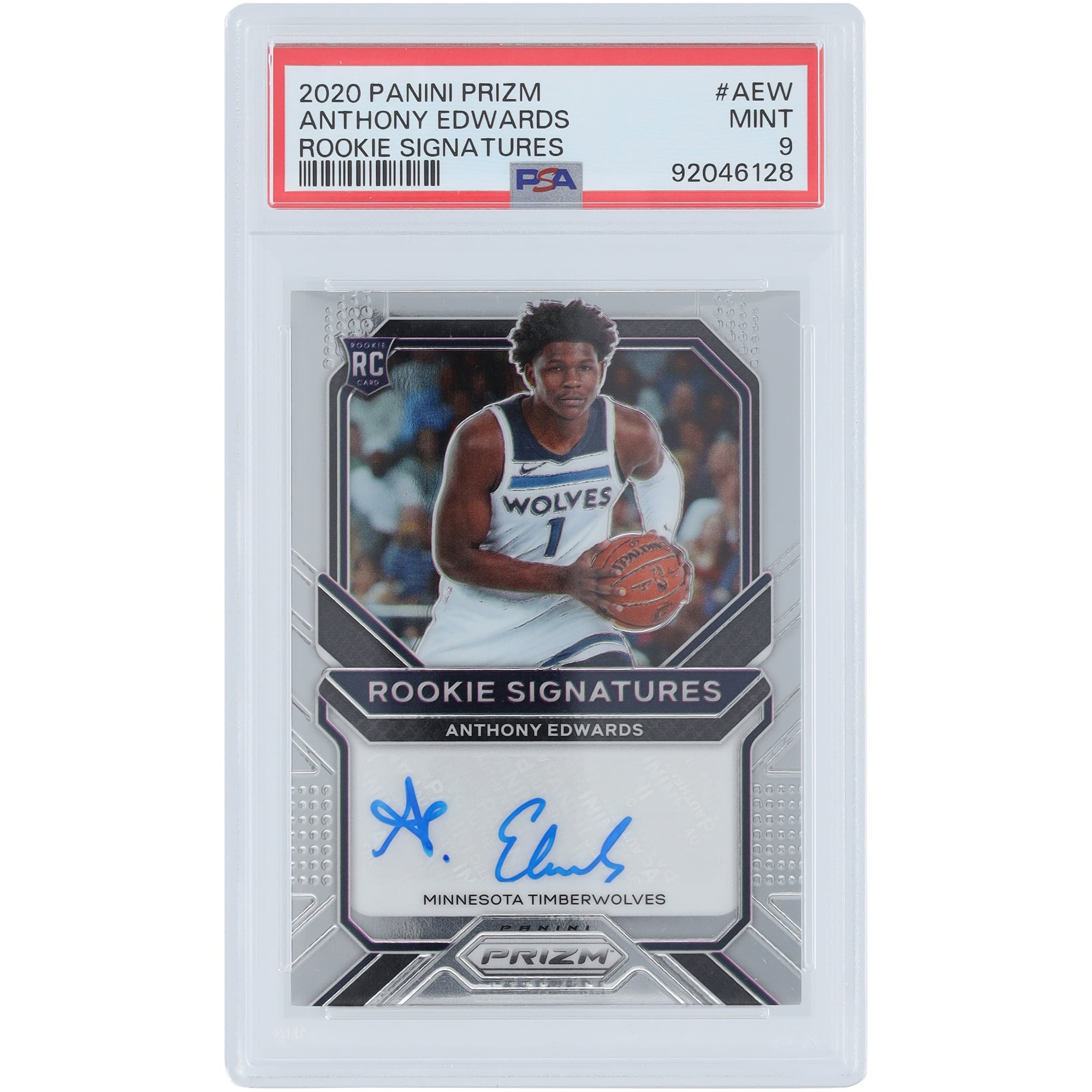 Anthony Edwards Minnesota Timberwolves Autographed 2020-21 Panini 
