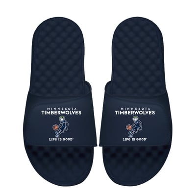  Minnesota Timberwolves ISlide Life is Good Slide Sandals - Navy