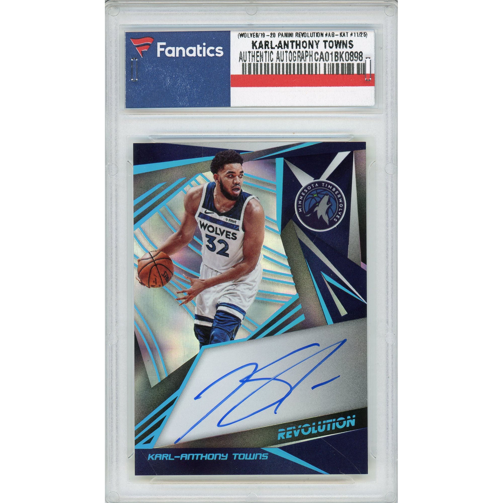 Autographed Minnesota Timberwolves Karl-Anthony Towns 2019-20 
