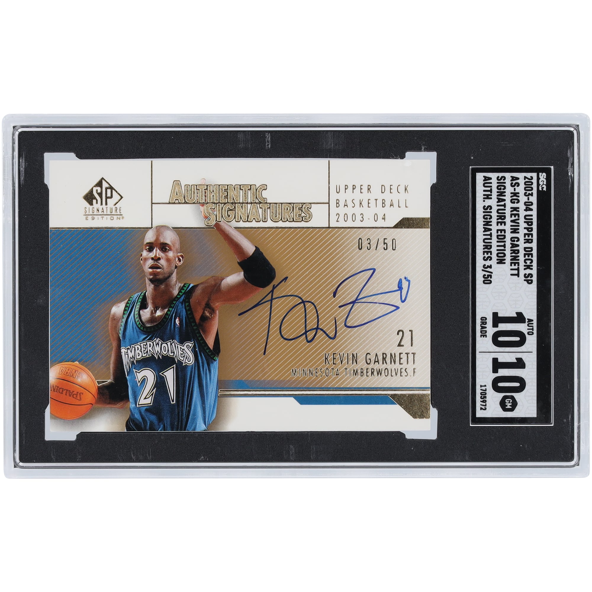 UD BLACK KEVIN GARNETT 25枚限定サインカード 超レア SSP サイン 2004 