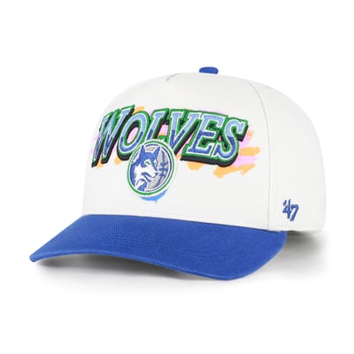 Minnesota Timberwolves '47 City Paint Hitch Adjustable Hat - Cream