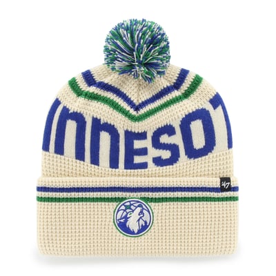 Minnesota Timberwolves '47 Quattrle Cuffed Knit Hat with Pom - Natural