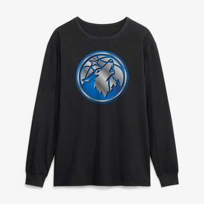 Minnesota Timberwolves  Forged Mascot Long Sleeve T-Shirt - Black
