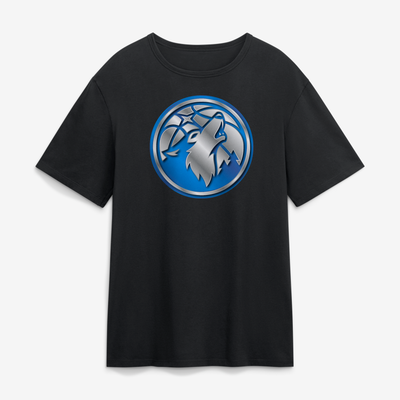 Minnesota Timberwolves  Metallic Mascot T-Shirt - Black