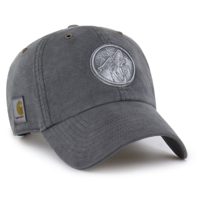  Minnesota Timberwolves Carhartt x '47 Clean Up Adjustable Hat - Charcoal
