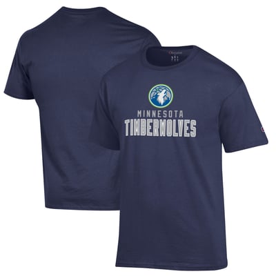 Minnesota Timberwolves Champion Jersey Cotton T-Shirt - Navy