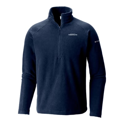 Minnesota Timberwolves Columbia Everest Ridge Raglan Half-Zip Fleece Pullover - Navy