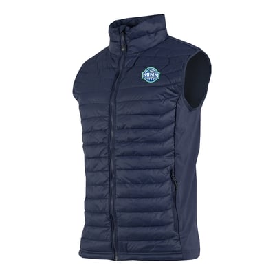Minnesota Timberwolves Columbia Powder Pass Hybrid Full-Zip Vest - Navy