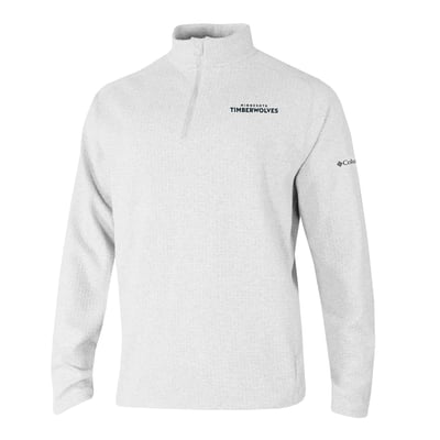 Minnesota Timberwolves Columbia Swingcraft Tri-Blend Quarter-Zip Pullover - White