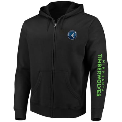 Anthony Edwards Minnesota Timberwolves Fanatics Big & Tall Full-Zip Hoodie - Black