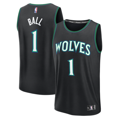 LaMelo Ball Minnesota Timberwolves Fanatics Fast Break Jersey - Statement Edition - Black