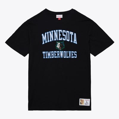  Minnesota Timberwolves Mitchell & Ness Hardwood Classics Legendary Slub T-Shirt - Black