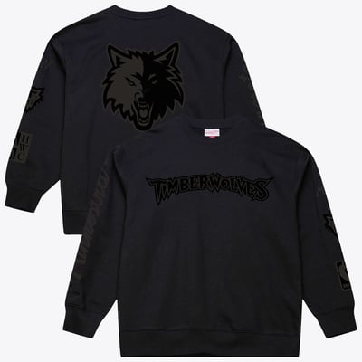 Minnesota Timberwolves Mitchell & Ness Phantom Fleece Sweatshirt - Black