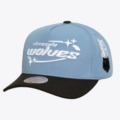  Minnesota Timberwolves Mitchell & Ness Hardwood Classics 404 Club Starz Pro Snapback Hat - Blue