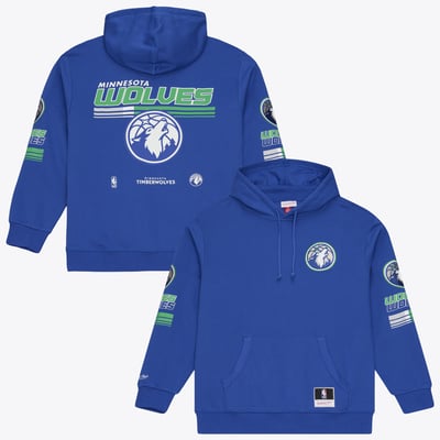 Minnesota Timberwolves Mitchell & Ness  Triple Check Fleece Hoodie - Blue
