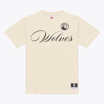  Minnesota Timberwolves Mitchell & Ness Cookies & Cream T-Shirt - Cream