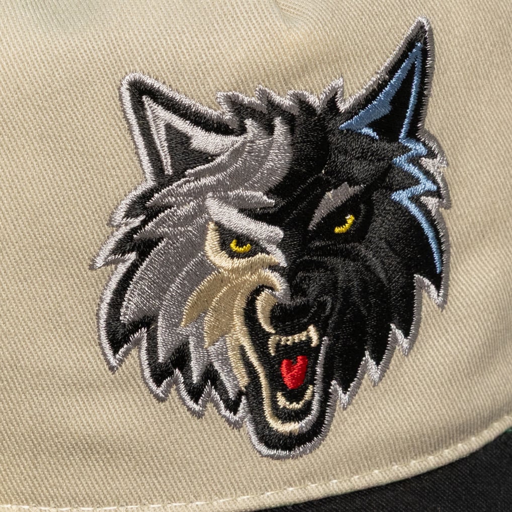 Minnesota Timberwolves Mitchell & Ness Hardwood Classics Retro Roots Snapback Hat - Cream
