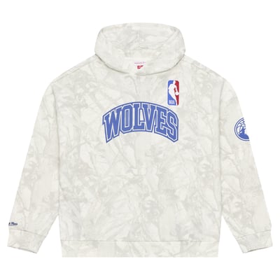  Minnesota Timberwolves Mitchell & Ness Ghosted Fleece Hoodie - White