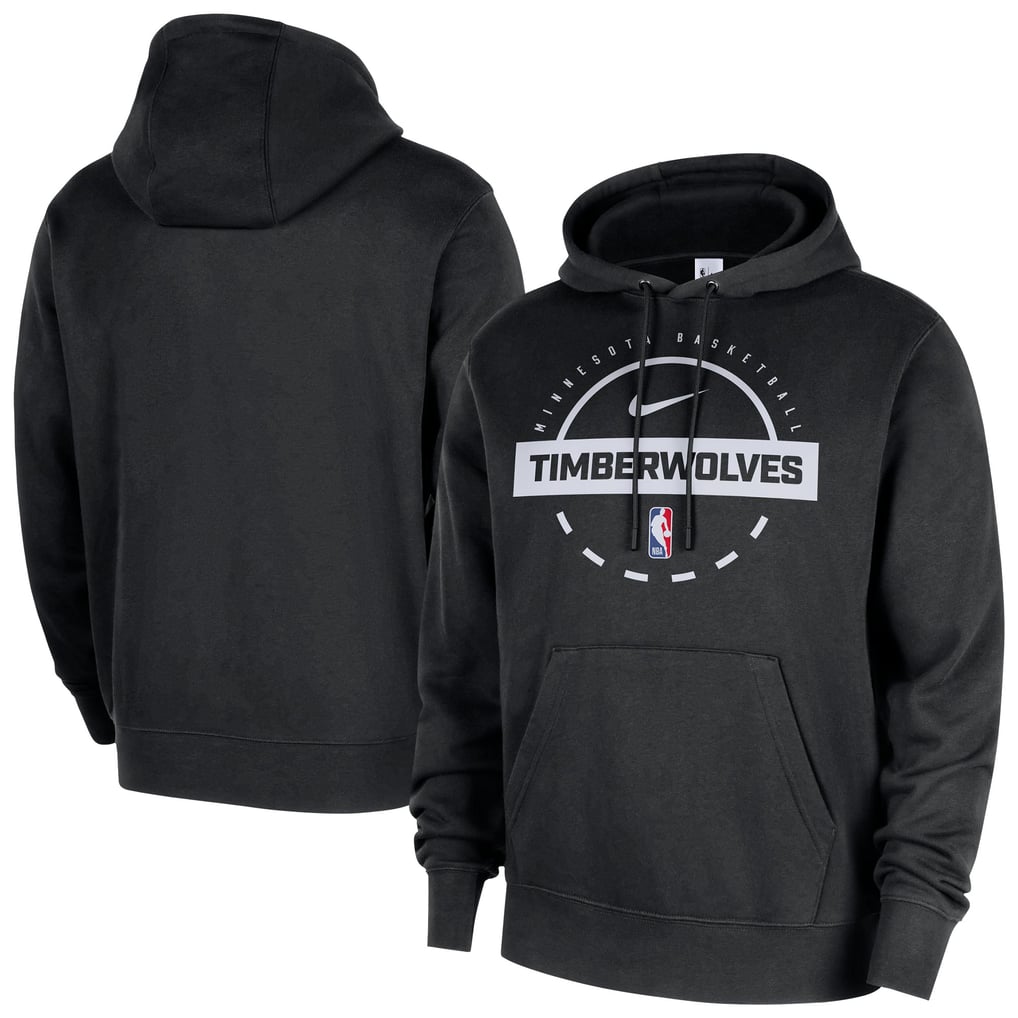 Minnesota Timberwolves Nike 2025/26 Authentic Practice Club Pullover Hoodie - Black