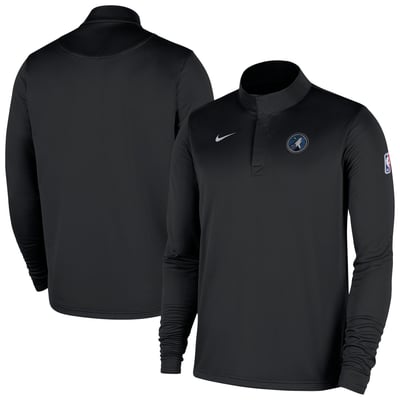 Minnesota Timberwolves Nike Authentic Coaches Quarter-Zip Dri-FIT Top - Black