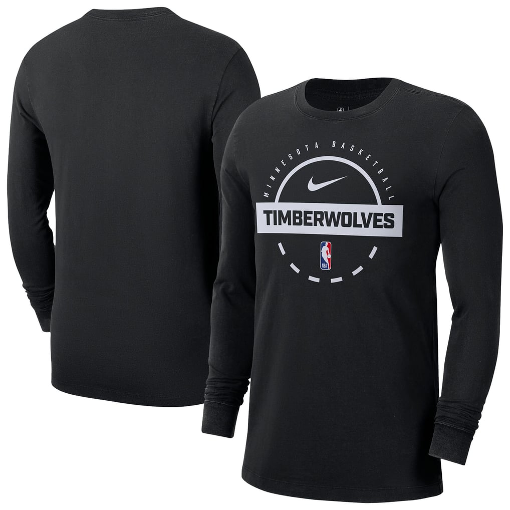  Minnesota Timberwolves Nike Authentic Long Sleeve Practice T-Shirt - Black