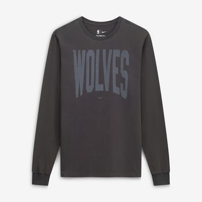 Minnesota Timberwolves Nike 2026/27 Standard Issue Travel Long Sleeve T-Shirt - Charcoal