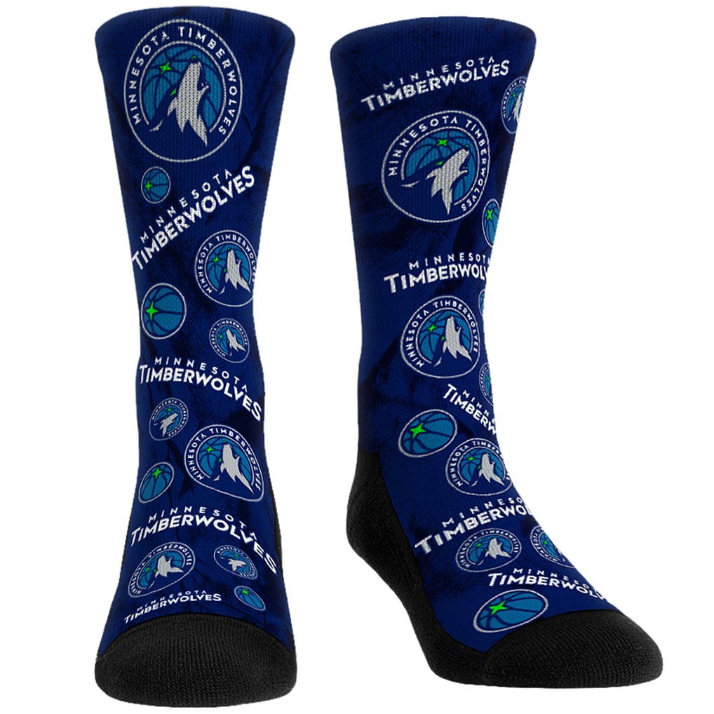 Minnesota Timberwolves Rock Em Socks All-Over Logo Boxer Briefs & Crew Socks Combo Pack - Navy