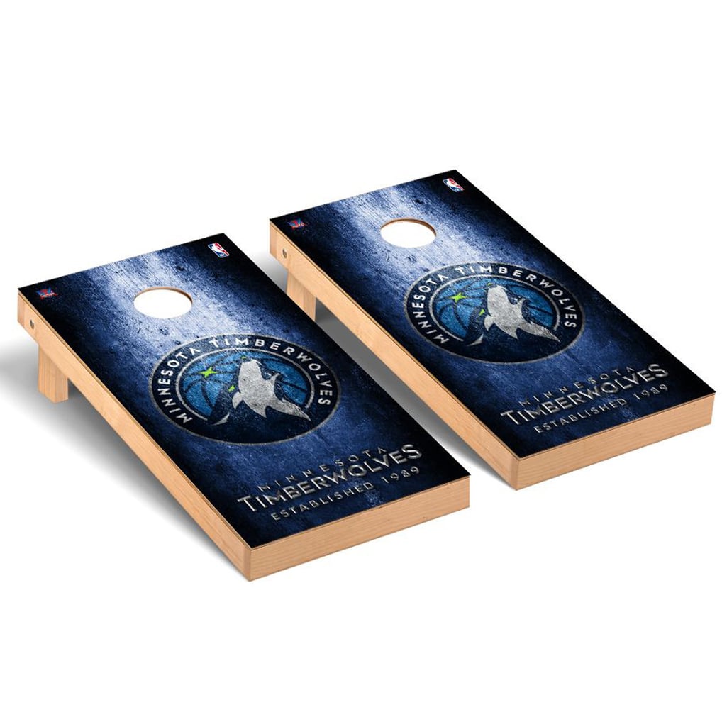 Minnesota Timberwolves 2' x 4' Metal Museum Cornhole Board Set
