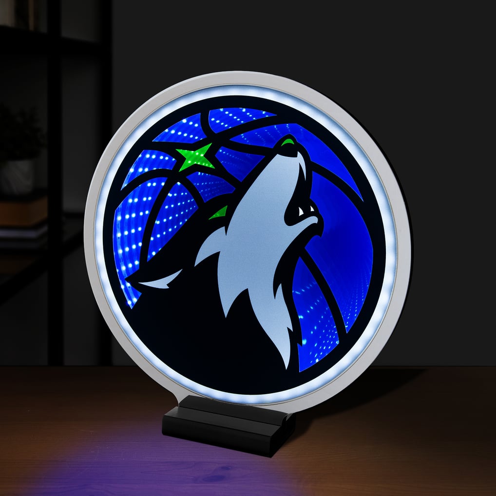Minnesota Timberwolves LED Infinity Logo Light
