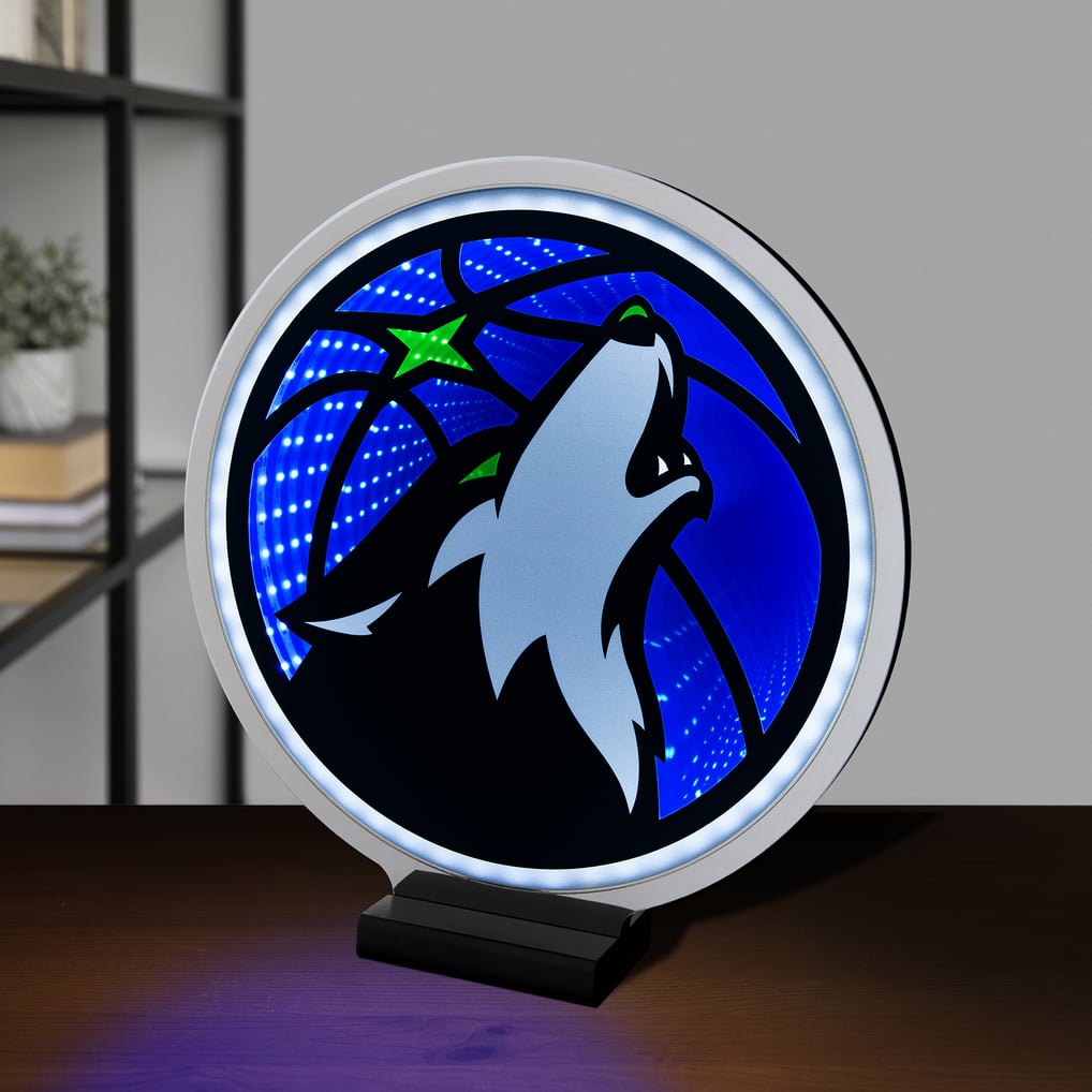 Minnesota Timberwolves LED Infinity Logo Light
