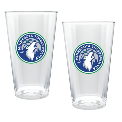 Minnesota Timberwolves Two-Piece 16oz. Double Play Pint Glass Set