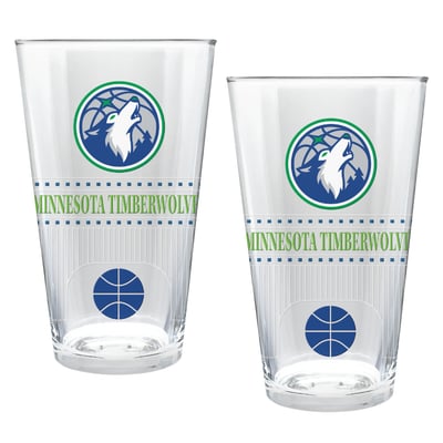 Minnesota Timberwolves Two-Piece 16oz. Stadium Pint Glass Set
