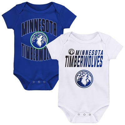 Minnesota Timberwolves Outerstuff Newborn Snuggle Blitz Two-Piece Bodysuit Set - Blue