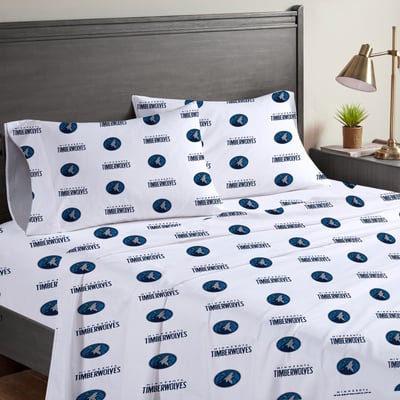 Minnesota Timberwolves Pegasus Four-Piece Queen Sheet Set