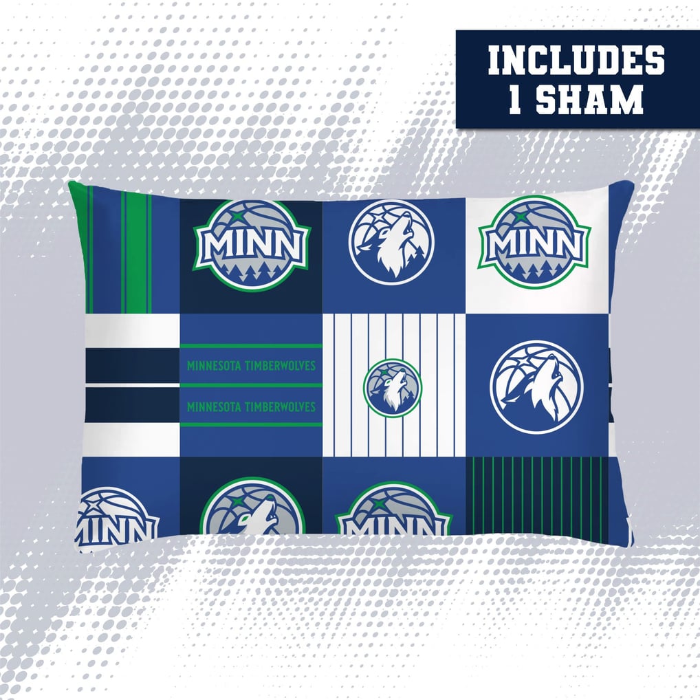 Minnesota Timberwolves Pegasus Patchwork Plaid Three-Piece Full/Queen Bed in a Bag Set