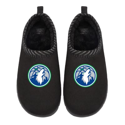 Minnesota Timberwolves ISlide Unisex Primary Logo Mission Slippers - Black
