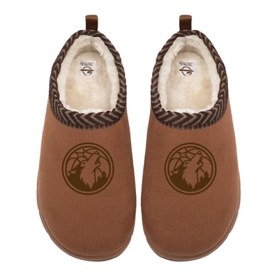 Minnesota Timberwolves ISlide Unisex Tonal Logo Mission Slippers - Tan
