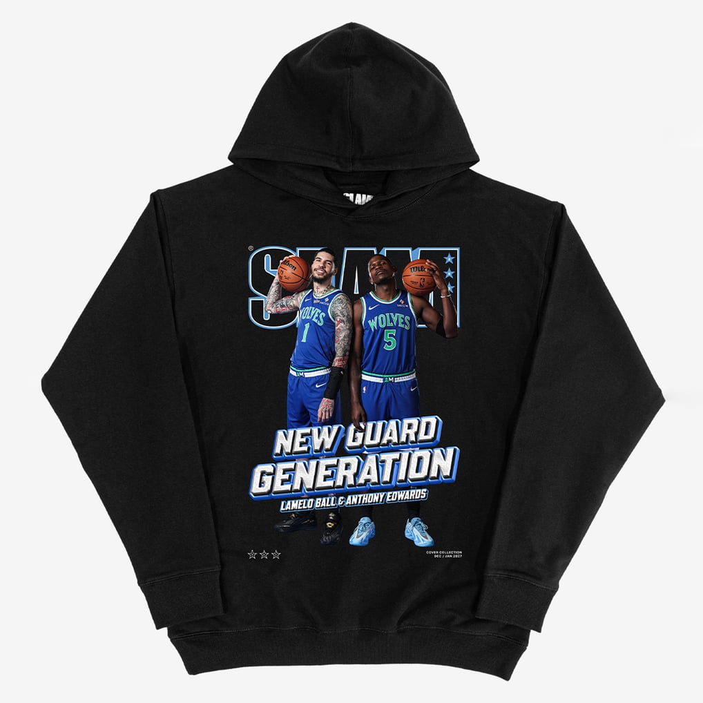 Unisex Minnesota Timberwolves LaMelo Ball & Anthony Edwards SLAM Black ...