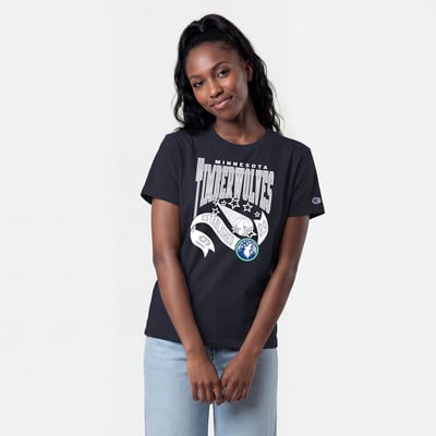 Minnesota Timberwolves Champion Women's Banner T-Shirt - Navy