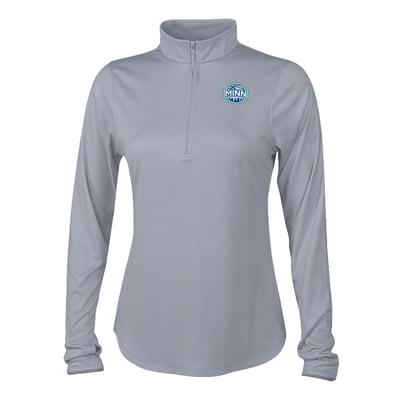 Minnesota Timberwolves Columbia Women's Fairway Breeze Quarter-Zip Pullover - Gray