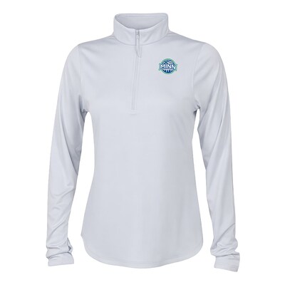 Minnesota Timberwolves Columbia Women's Fairway Breeze Quarter-Zip Pullover - White