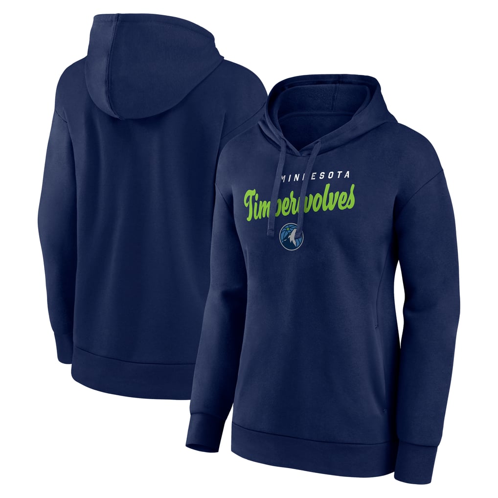 Minnesota Timberwolves Logo Athletic Women's Triumphant V-Neck Pullover Hoodie - Navy