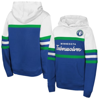 Minnesota Timberwolves Mitchell & Ness Youth Vintage Head Coach Hoodie - Blue/White