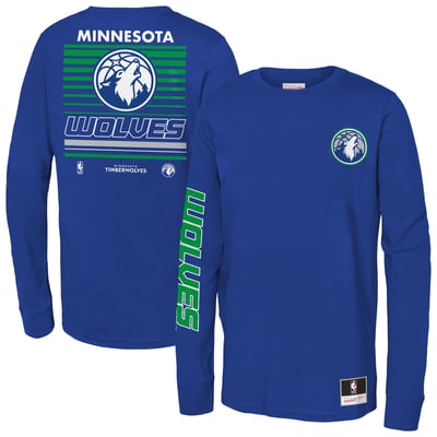 Minnesota Timberwolves Mitchell & Ness Youth Triple Play Long Sleeve T-Shirt - Royal