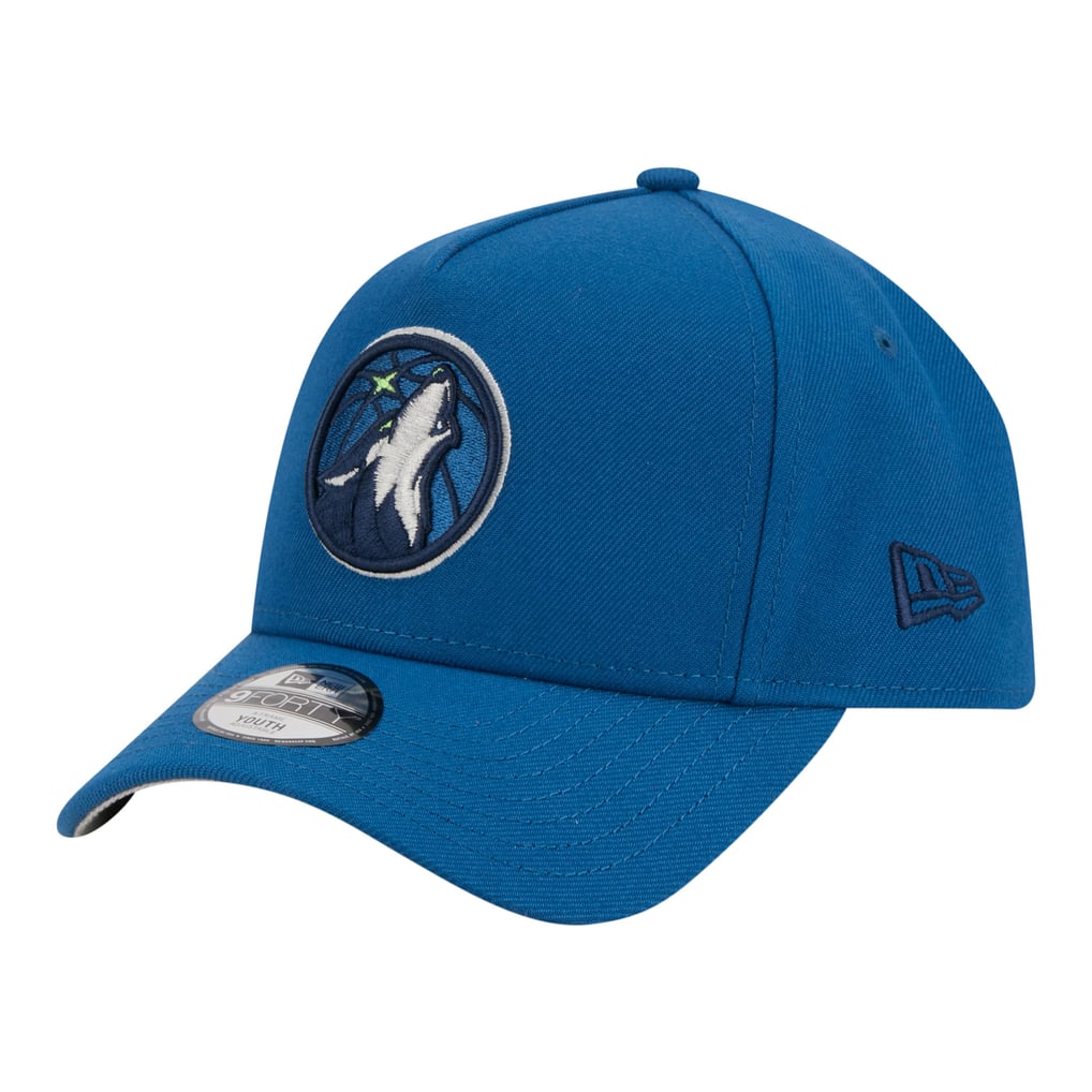  Minnesota Timberwolves New Era Youth 9FORTY A-Frame Adjustable Hat - Blue