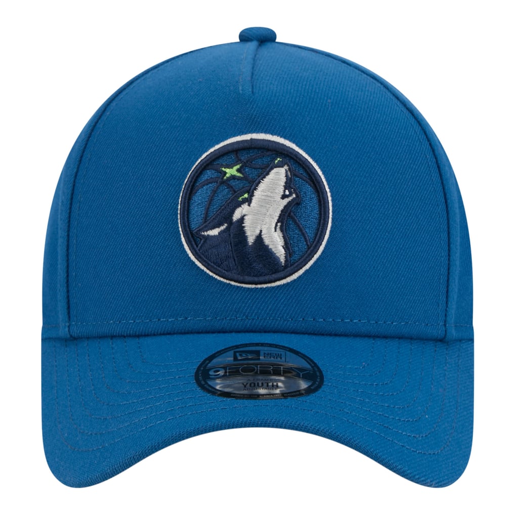  Minnesota Timberwolves New Era Youth 9FORTY A-Frame Adjustable Hat - Blue