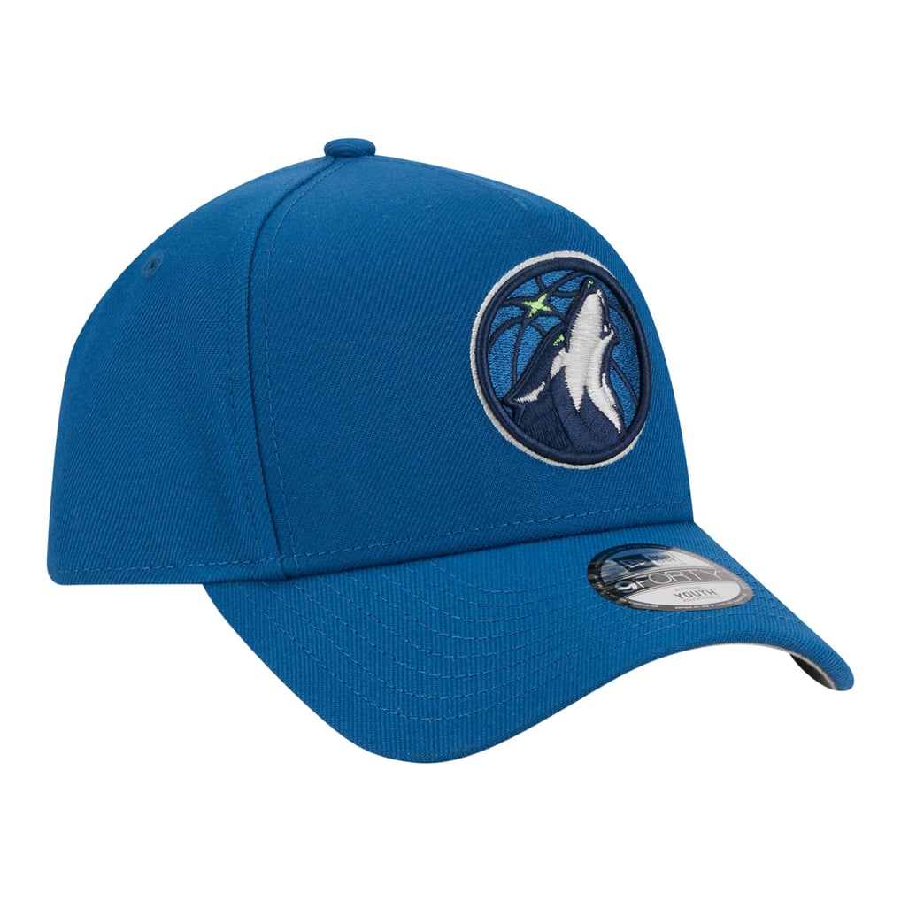  Minnesota Timberwolves New Era Youth 9FORTY A-Frame Adjustable Hat - Blue