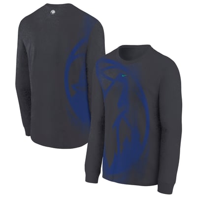  Minnesota Timberwolves Nike Youth 2026/27 Standard Issue Maximal Allover Long Sleeve T-Shirt - Anthracite