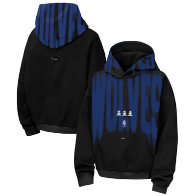  Minnesota Timberwolves Nike Youth 2026/27 Standard Issue Authentic Wordmark Fleece Pullover Hoodie - Black